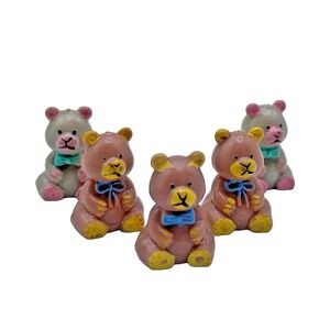 Vintage Teddy Wonderland Bears Blue Bird 1990s Lot of 5